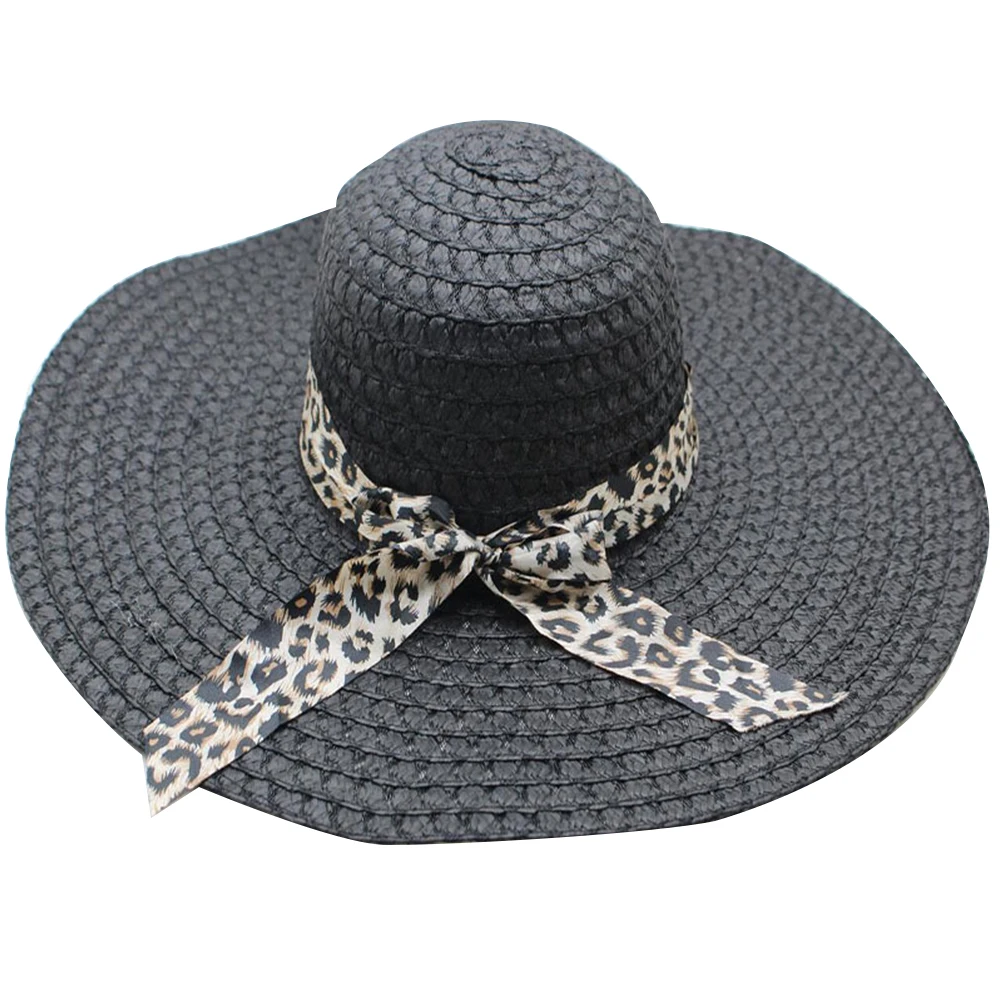 Women Wide Brim Sunscreen Cap Bowler Outdoor Beach Travel Ladies Bowknot Ribbon Straw Hat Leopard Print Seaside Fashion Foldable
Women Wide Brim Sunscreen Cap Bowler Outdoor Beach Travel Ladies Bowknot Ribbon Straw Hat Leopard Print Seaside Fashion Foldable