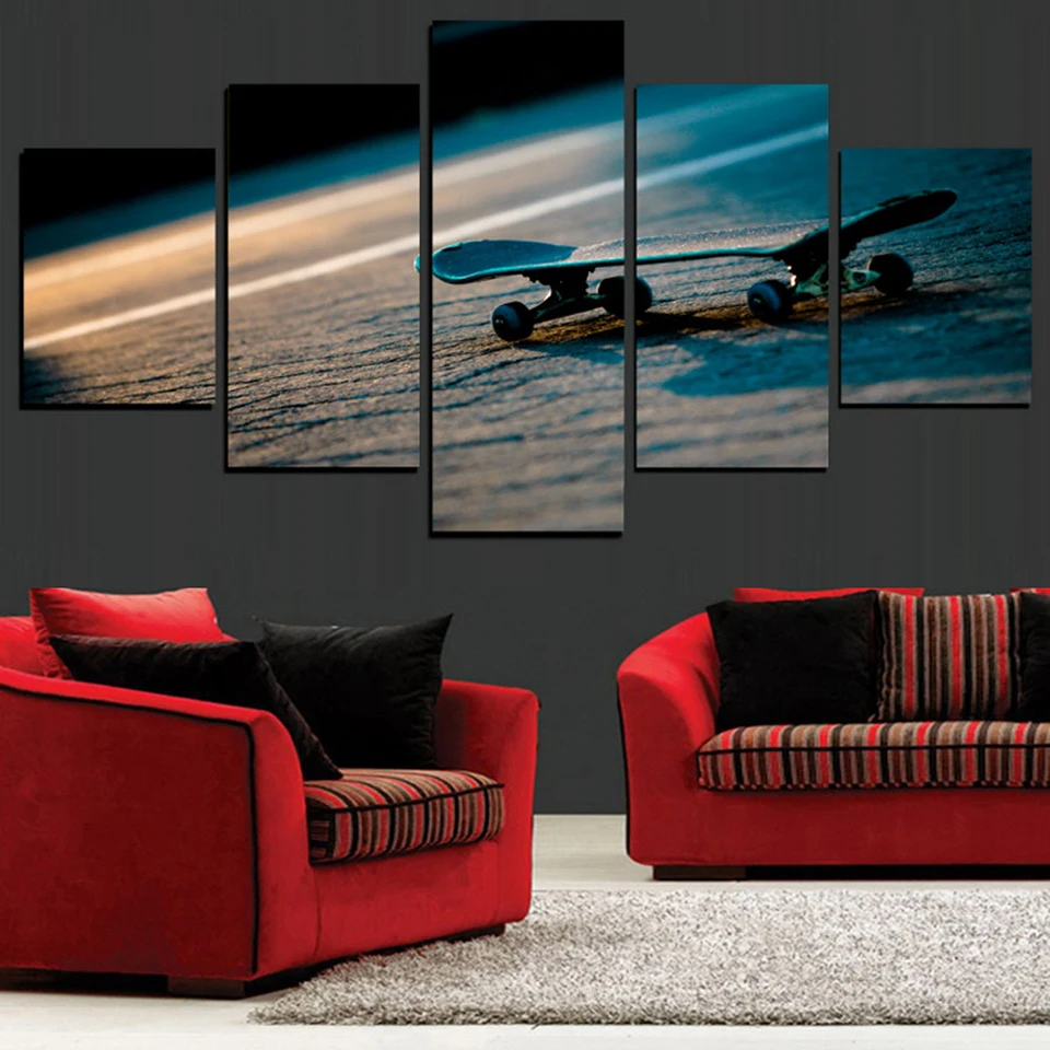 Home Framework Living Room HD Printed Modern 5 Panel Skate Modular Decoration Posters Picture On Canvas Wall Artwork Painting
Home Framework Living Room HD Printed Modern 5 Panel Skate Modular Decoration Posters Picture On Canvas Wall Artwork Painting