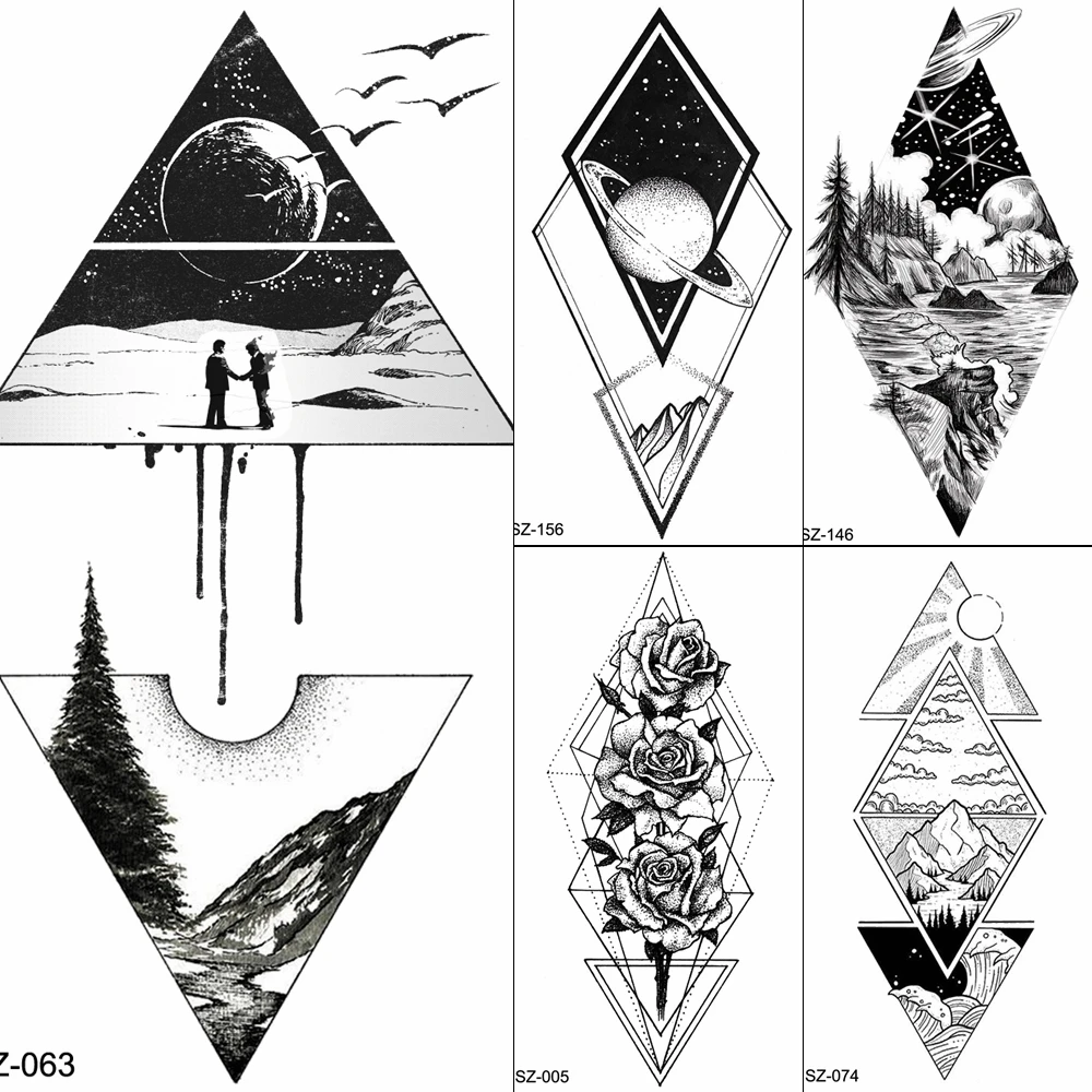 Geometric Tattoos Temporary Moon Men Body Arm Art Tattoo Stickers Birds Peak Fake Triangle Women Hill Tatoos Planet Xmas Gifts
Geometric Tattoos Temporary Moon Men Body Arm Art Tattoo Stickers Birds Peak Fake Triangle Women Hill Tatoos Planet Xmas Gifts