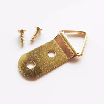 25pc Golden Triangle Hanging D-Ring Picture Frame Painting Mirror Hangers Hooks 15mm x 40mm 
25pc Golden Triangle Hanging D-Ring Picture Frame Painting Mirror Hangers Hooks 15mm x 40mm