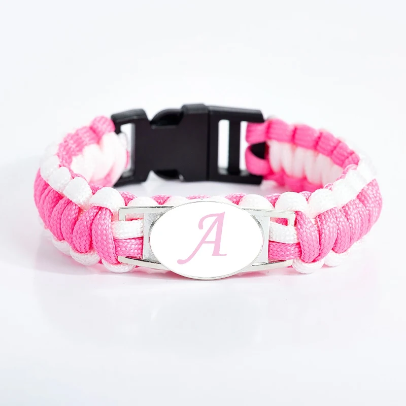 Personalized Letter Word Crystal Glass Dome Charm Bracelet Cute Pink Survival Paracord Bracelets For Women Girls Jewelry Gift
Personalized Letter Word Crystal Glass Dome Charm Bracelet Cute Pink Survival Paracord Bracelets For Women Girls Jewelry Gift