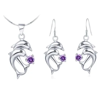 Wholesale trade NEW Crystal jewelry suit made 925 Dolphin brinco wedding for women brinco wedding Luxury Girls
Wholesale trade NEW Crystal jewelry suit made 925 Dolphin brinco wedding for women brinco wedding Luxury Girls