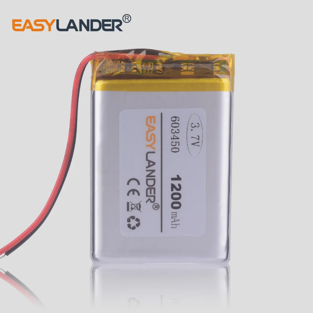 3.7V 603450 1200mAh Li ion polymer battery For video recorder mirror IFP990 iriver in player home as rose 2003 bryton rider 60
3.7V 603450 1200mAh Li ion polymer battery For video recorder mirror IFP990 iriver in player home as rose 2003 bryton rider 60