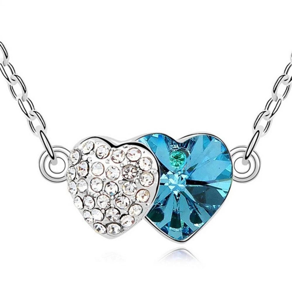 N006 New Romantic Double Crystal Heart Luxurious Necklaces&Pendants Crystals From Austrian crystal For Women Jewelry Best Gift
N006 New Romantic Double Crystal Heart Luxurious Necklaces&Pendants Crystals From Austrian crystal For Women Jewelry Best Gift