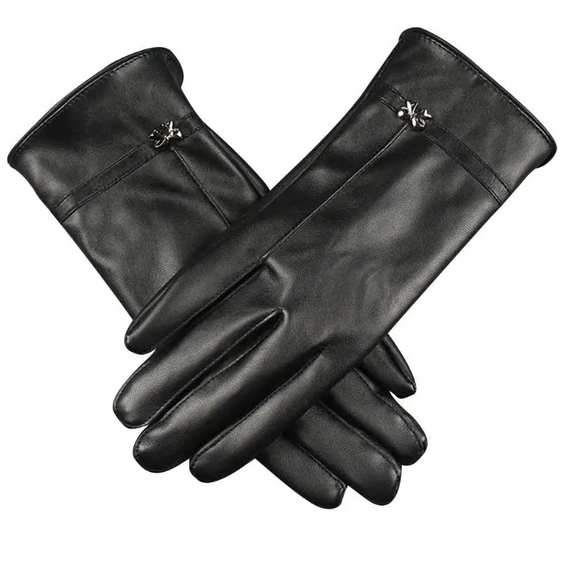 New Winter Female Warm PU leather Mittens Warm Gloves Double Thick Plush Wrist Women Touch Screen Driving Tactica Gloves
New Winter Female Warm PU leather Mittens Warm Gloves Double Thick Plush Wrist Women Touch Screen Driving Tactica Gloves