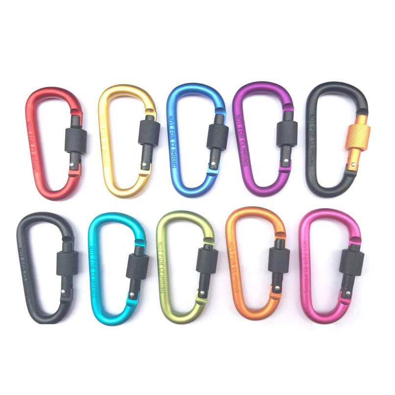 10Pcs 8cm Aluminum Alloy Carabiner D-Ring Key Chain with Lock Outdoor Camping Keyring Snap Hook Travel Kit Climbing Accessories
10Pcs 8cm Aluminum Alloy Carabiner D-Ring Key Chain with Lock Outdoor Camping Keyring Snap Hook Travel Kit Climbing Accessories