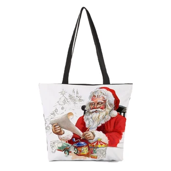 Custom Ladies Fashion Shoulder Bag Christmas Pattern Santa Canvas Bag Shopping Bag Christmas Gift Child Casual Cartoon 44.5*35cm
Custom Ladies Fashion Shoulder Bag Christmas Pattern Santa Canvas Bag Shopping Bag Christmas Gift Child Casual Cartoon 44.5*35cm