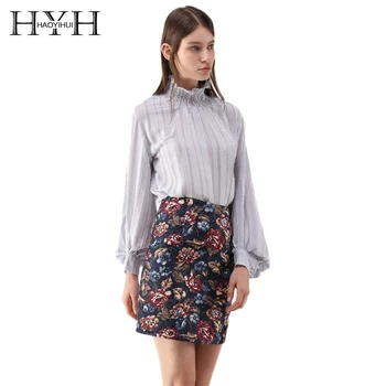 HYH Haoyihui 2018 New Fashion Chiffon Striped Blouse Ruffle Stand Collar Lantern Sleeve Shirts Women Summer Office Lady Blouse
HYH Haoyihui 2018 New Fashion Chiffon Striped Blouse Ruffle Stand Collar Lantern Sleeve Shirts Women Summer Office Lady Blouse