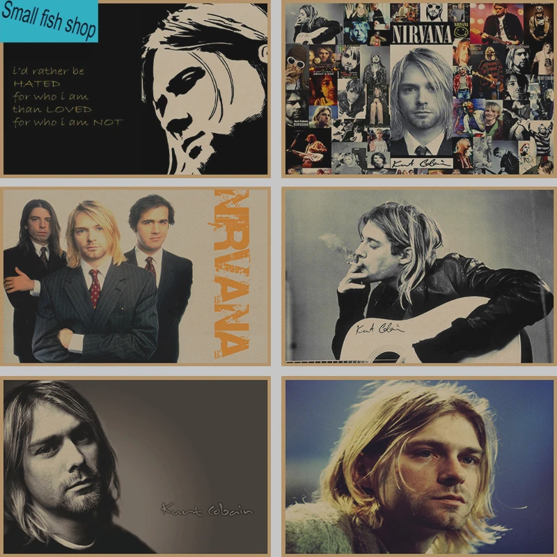 nirvana Home Furnishing decoration Kraft acid rock music Poster Drawing core Wall stickers
nirvana Home Furnishing decoration Kraft acid rock music Poster Drawing core Wall stickers