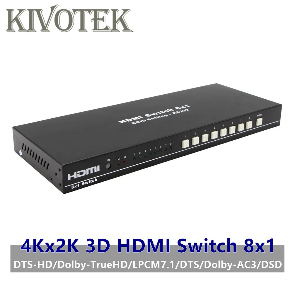 8 Ports HDMI Switch Switcher Adapter 8x1 4K*2K 3D HD1080p AC3/DSD IR RC Control Female Connector For DVD PS34 HDTV Free Shipping
8 Ports HDMI Switch Switcher Adapter 8x1 4K*2K 3D HD1080p AC3/DSD IR RC Control Female Connector For DVD PS34 HDTV Free Shipping