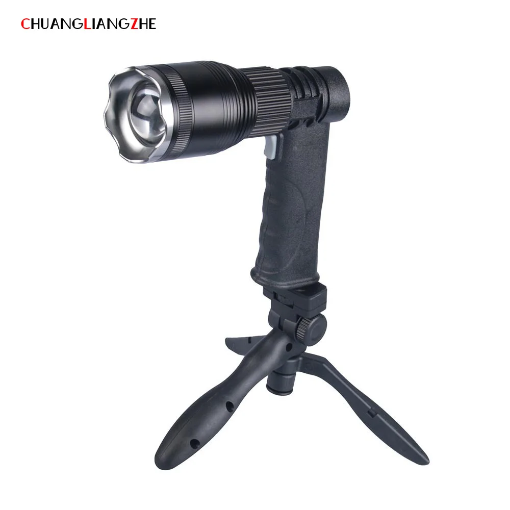 CHUANGLIANGZHE LED Portable Lamp Rotating Focusing Light T6 Bracket Flashlight LED Battery Light 18650 Searchlight Luminarias
CHUANGLIANGZHE LED Portable Lamp Rotating Focusing Light T6 Bracket Flashlight LED Battery Light 18650 Searchlight Luminarias