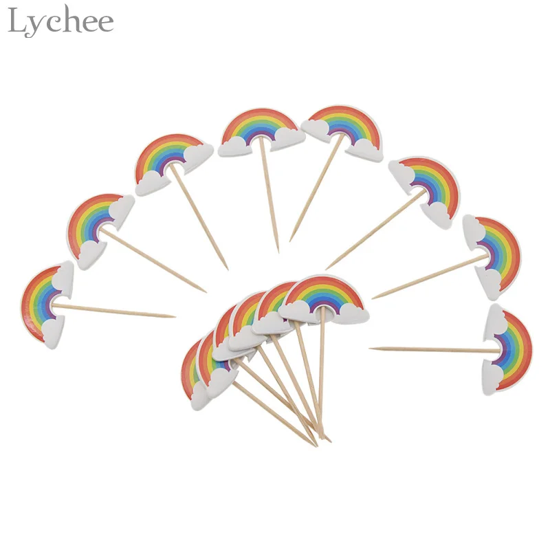 Lychee 24pcs Cartoon Rainbow Cupcake Toppers Kids Birthday Party Wedding Decorations Cake Flag Supplies
Lychee 24pcs Cartoon Rainbow Cupcake Toppers Kids Birthday Party Wedding Decorations Cake Flag Supplies