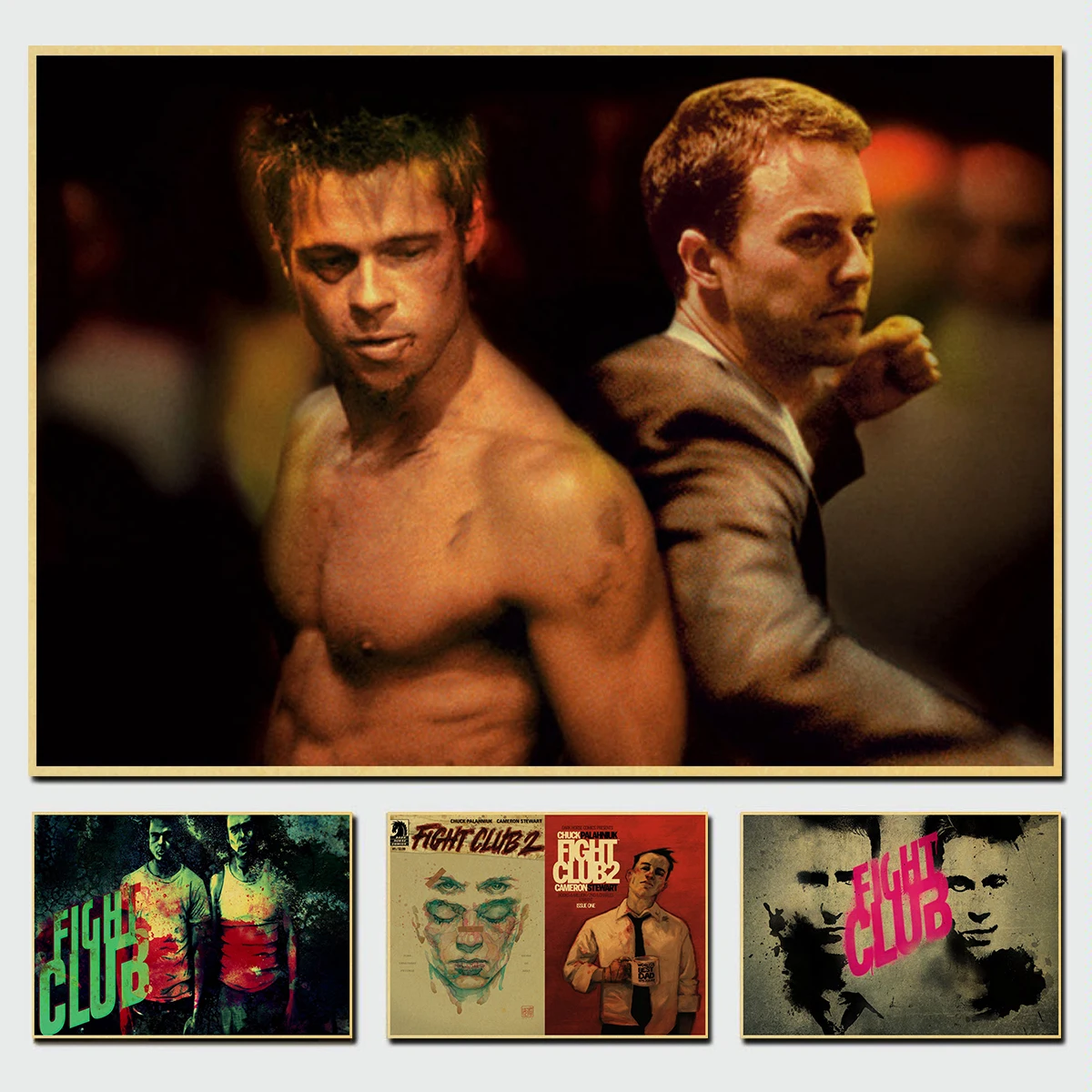 Fight Club Movie Poster/Kraft Paper/Wall Decor/Bar Poster/Decorative Painting/Retro Poster
Fight Club Movie Poster/Kraft Paper/Wall Decor/Bar Poster/Decorative Painting/Retro Poster