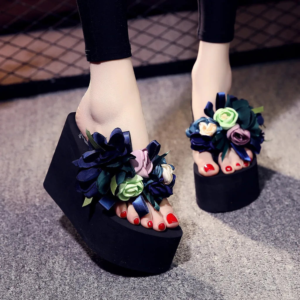 YOUYEDIAN 2019 Summer Platfrom Slippers Women Wedges Floral Beach Slides Bohemian Women Beach Slippers Shoes Blue
YOUYEDIAN 2019 Summer Platfrom Slippers Women Wedges Floral Beach Slides Bohemian Women Beach Slippers Shoes Blue