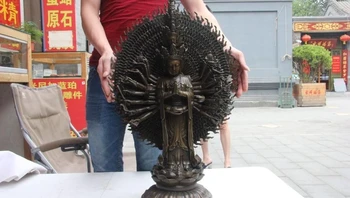 24 Tibet bronze Copper Thousand hands Kwan-Yin buddha Avalokitesvara bodhisattva
24 Tibet bronze Copper Thousand hands Kwan-Yin buddha Avalokitesvara bodhisattva