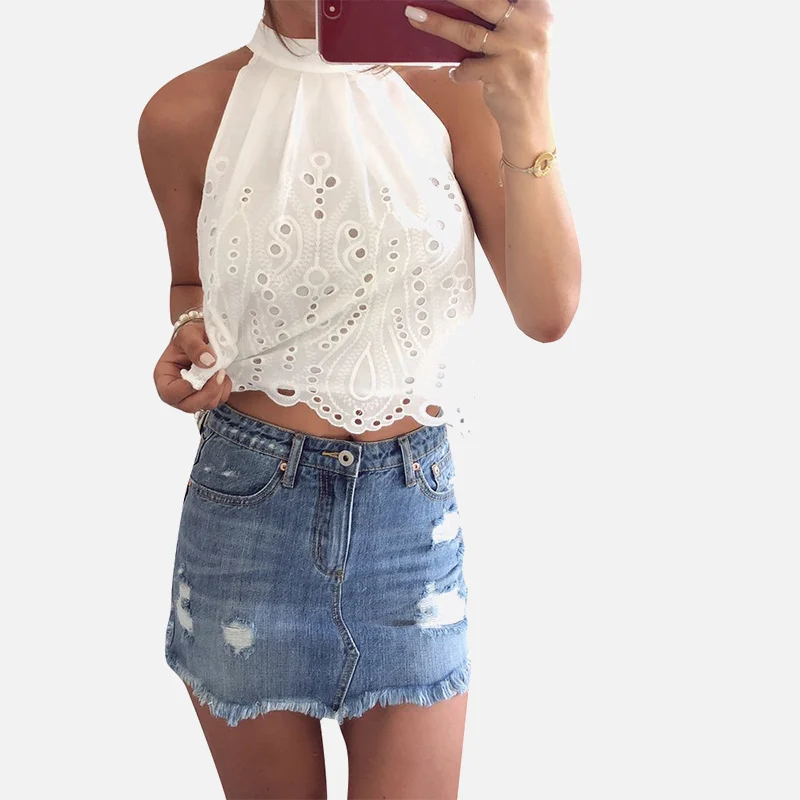 White Lace Up Hollow Out Polka Dot Women's Shirt Blouse Floral Embroidery Off Shoulder Crop Female Shirts 2019 Summer Women Tops
White Lace Up Hollow Out Polka Dot Women's Shirt Blouse Floral Embroidery Off Shoulder Crop Female Shirts 2019 Summer Women Tops