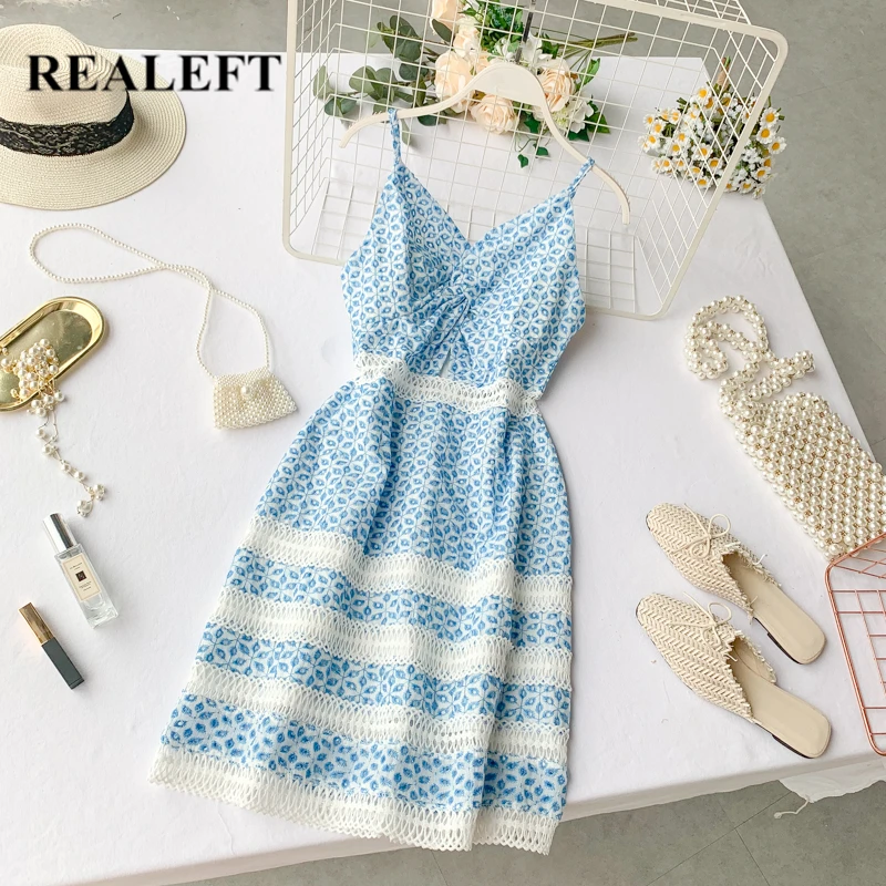 REALEFT Summer Women Elegant Midi A-Line Dresses New Arrival High Waist V-Neck Spaghetti Strap Lace Patchwork Dresses for Ladies
REALEFT Summer Women Elegant Midi A-Line Dresses New Arrival High Waist V-Neck Spaghetti Strap Lace Patchwork Dresses for Ladies