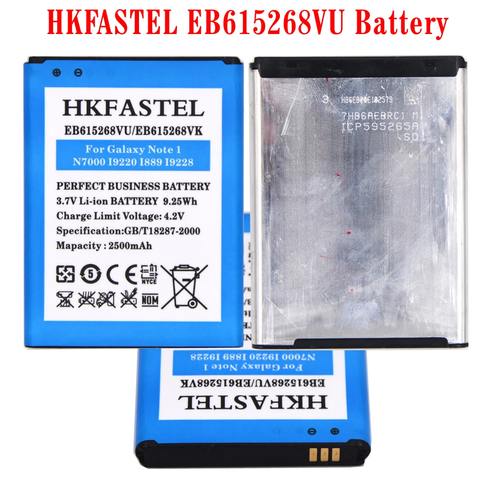 HKFASTEL EB615268VU EB615268VK original mobile battery For Samsung Galaxy Note 1 N7000 I9220 I889 I9228 batteries 2500mAh
HKFASTEL EB615268VU EB615268VK original mobile battery For Samsung Galaxy Note 1 N7000 I9220 I889 I9228 batteries 2500mAh