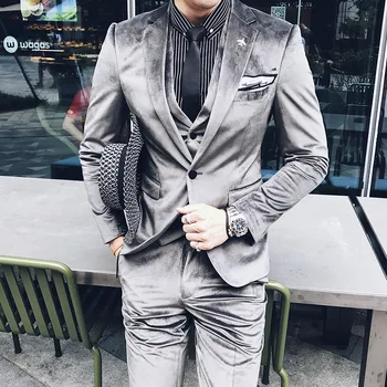 Men Dress 3 Piece set Asia size S M L XL XXL XXXL Slim Design Men Blazer with Pants and Vest Corduroy Fabric mens suits Blazer
Men Dress 3 Piece set Asia size S M L XL XXL XXXL Slim Design Men Blazer with Pants and Vest Corduroy Fabric mens suits Blazer