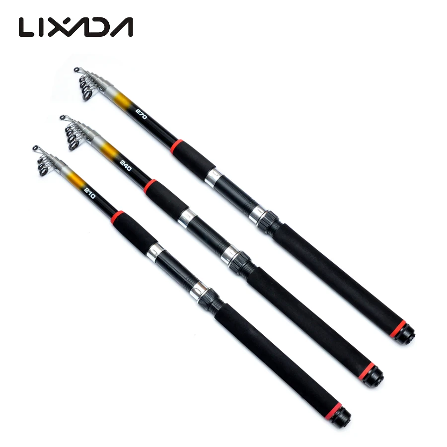 LIXADA Telescopic Glass Fiber Fishing Rod 2.1M/2.4M/2.7M