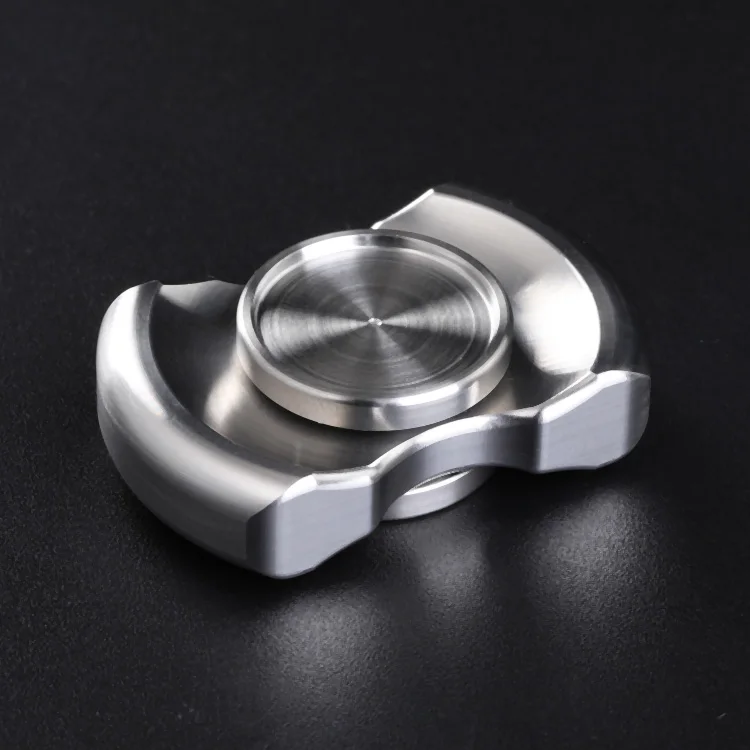 

Mini Double Leaf Hand Spinner Stainless Steel Metal EDC Fidget Spinner Finger Stress Tri-Spinner Autism ADHD Anxiety Stress Toy