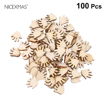 100pcs Cartoon Palm Shape Wooden Pieces Cutouts Craft Embellishments Wood Ornament Manual Accessories for DIY Art 
100pcs Cartoon Palm Shape Wooden Pieces Cutouts Craft Embellishments Wood Ornament Manual Accessories for DIY Art