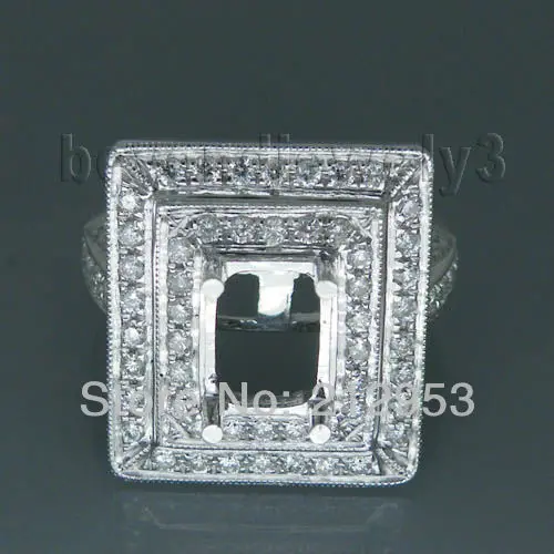 Luxury Vintage Emerald Cut 6x8mm 14Kt White Gold Semi mount Ring SR00344
Luxury Vintage Emerald Cut 6x8mm 14Kt White Gold Semi mount Ring SR00344