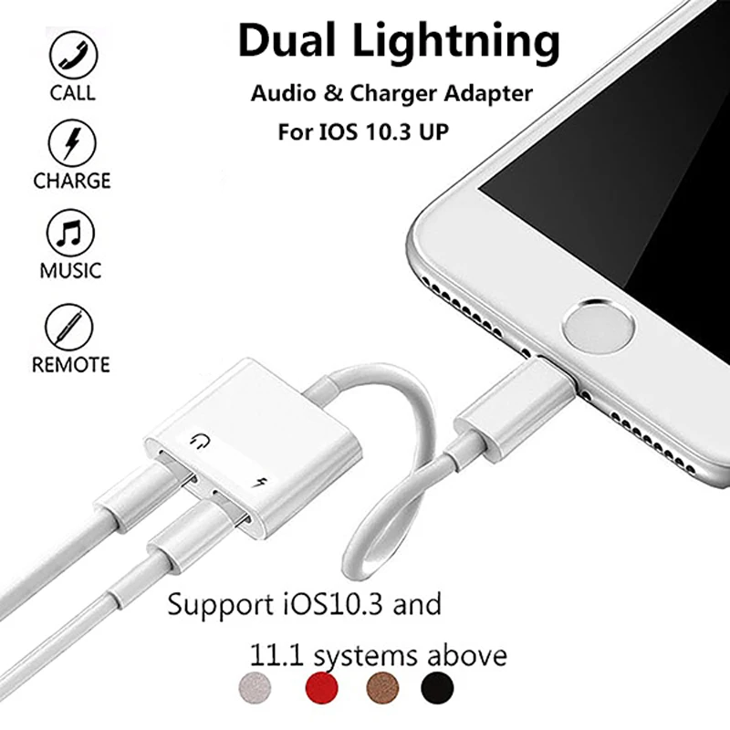 2 in 1 For Lightning Audio Converter Plus Splitter Earphone Jack Aux Cable audio adapter for iphone X 7 8 plus 2 in 1 charging
2 in 1 For Lightning Audio Converter Plus Splitter Earphone Jack Aux Cable audio adapter for iphone X 7 8 plus 2 in 1 charging