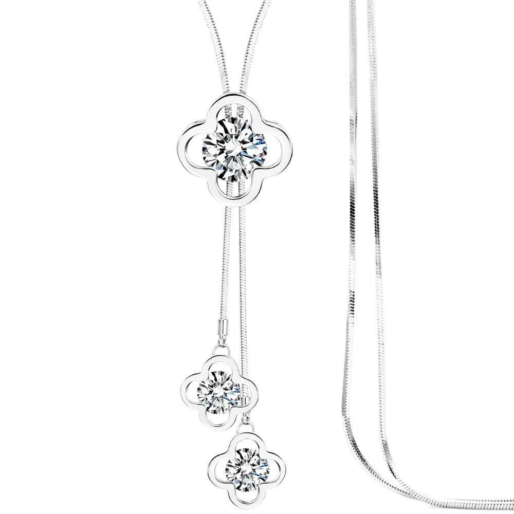 Hot Classic Crystal Necklace Fashion Zinc Alloy Snake Chain Long Necklace Flower Pendant Necklaces For Women Gift Jewelry
Hot Classic Crystal Necklace Fashion Zinc Alloy Snake Chain Long Necklace Flower Pendant Necklaces For Women Gift Jewelry