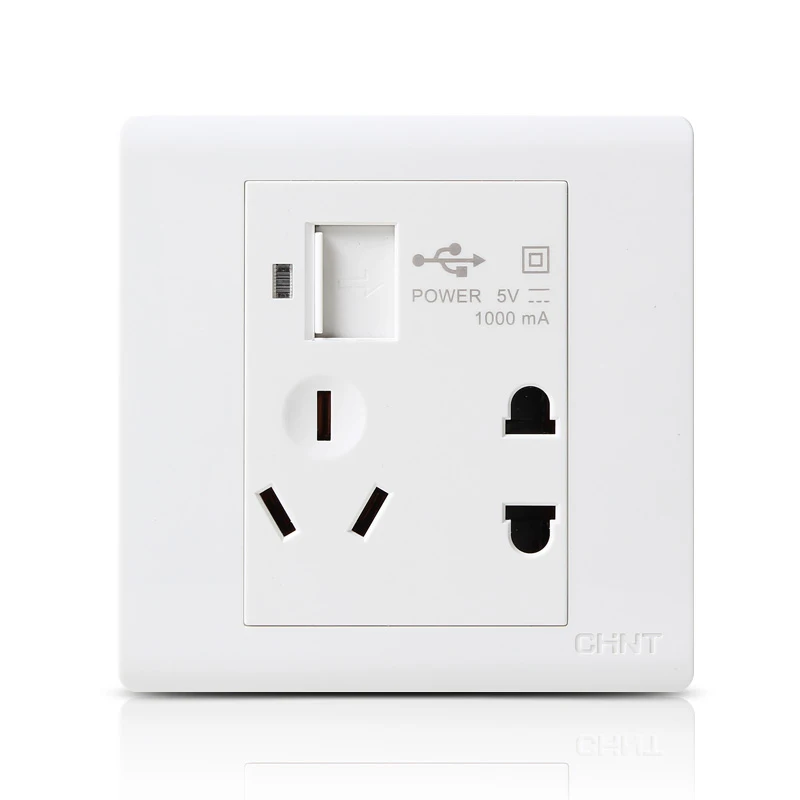 Glossy Panel White Color 86mm Electric Plug With USB 2.0 And 3 Holes Electric Holes For Charging Worldwide Using Home Socket
Glossy Panel White Color 86mm Electric Plug With USB 2.0 And 3 Holes Electric Holes For Charging Worldwide Using Home Socket