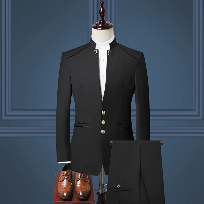 2019 New men Suit Jacket + Vest + Pants size S-4XL, Blue Red Black mens three-piece set
2019 New men Suit Jacket + Vest + Pants size S-4XL, Blue Red Black mens three-piece set
