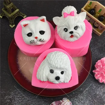 Cat And Dog Head Shaped Silicone Fondant Mold Baking Cake Decorating Tools Clay, Glue, Soap Mold Environmentally Friendly
Cat And Dog Head Shaped Silicone Fondant Mold Baking Cake Decorating Tools Clay, Glue, Soap Mold Environmentally Friendly