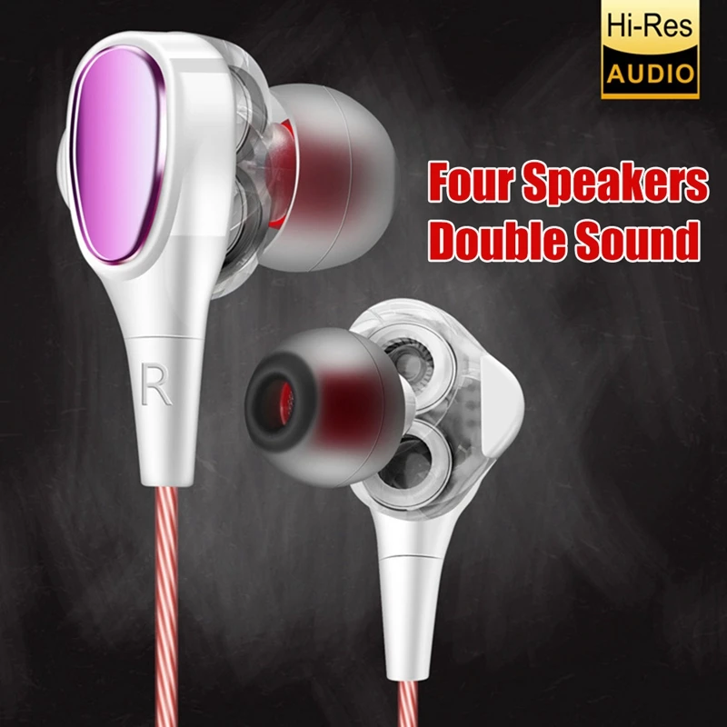 HANGRUI Double Dynamic In Ear Earphone Subwoofer Earphone HIFI Stereo Sport Headsets with Microphone for iPhone Xiaomi Earphones
HANGRUI Double Dynamic In Ear Earphone Subwoofer Earphone HIFI Stereo Sport Headsets with Microphone for iPhone Xiaomi Earphones