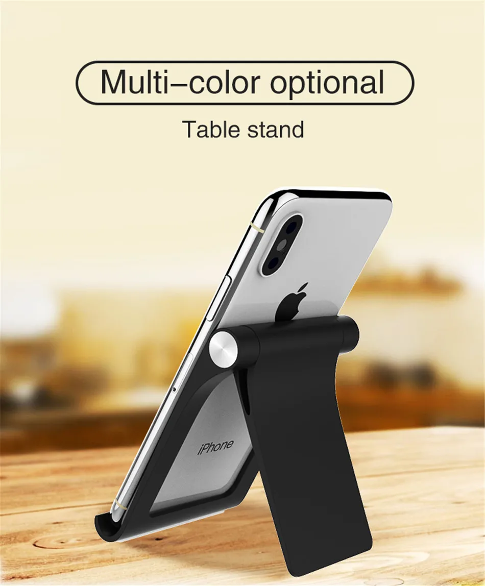 Universal Adjustable Phone Holder Stand For iPhone 7 8 Plus X Mobile Phones Hard PC Folding Tablet Stand Holder For Samsung S9 (1)