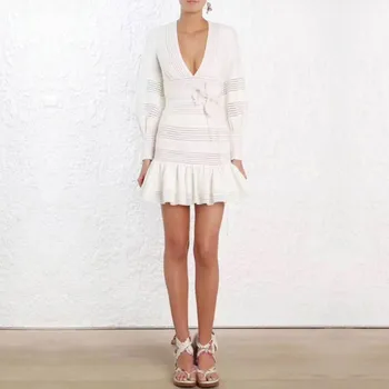 DressBird Women Autumn Winter Long Sleeve Bodycon Dress Vestidos Elegant White Winter Dress Sexy V Neck Lace Casual Party Dress
DressBird Women Autumn Winter Long Sleeve Bodycon Dress Vestidos Elegant White Winter Dress Sexy V Neck Lace Casual Party Dress