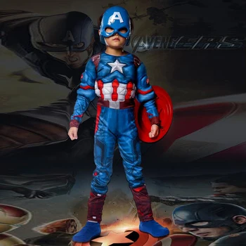 Child Avengers Captain America Muscle Costume disfraces halloween superhero cosplay 2pcs Outfit
Child Avengers Captain America Muscle Costume disfraces halloween superhero cosplay 2pcs Outfit