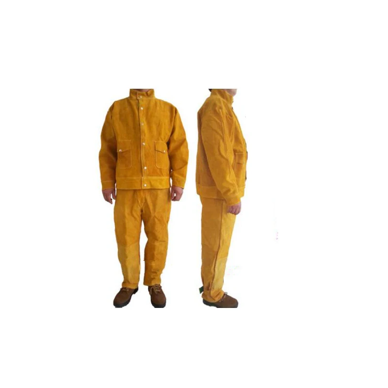 Welding Safety Clothing Set Cow Leather Jacket Pants Free size Safety Garment for Welders 110301
Welding Safety Clothing Set Cow Leather Jacket Pants Free size Safety Garment for Welders 110301