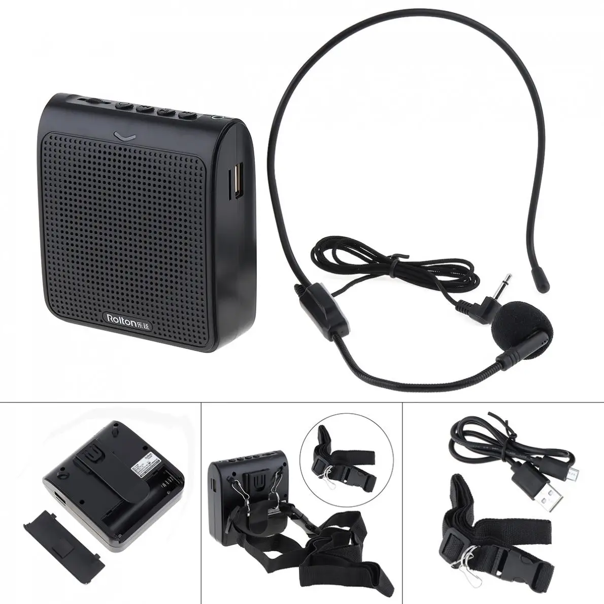 Rolton K100 Wired Audio Speaker Megaphone Voice Amplifier Loudspeaker Microphone Waist Band Clip Support FM Radio TF MP3 Player
Rolton K100 Wired Audio Speaker Megaphone Voice Amplifier Loudspeaker Microphone Waist Band Clip Support FM Radio TF MP3 Player