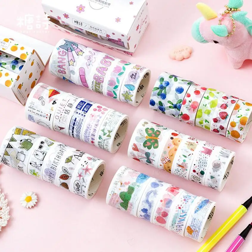 5 Pcs/Box washi tape Set Cartoon Girl series masking tape Kawaii washitape Label stickers stationery scrapbooking school tools 
5 Pcs/Box washi tape Set Cartoon Girl series masking tape Kawaii washitape Label stickers stationery scrapbooking school tools