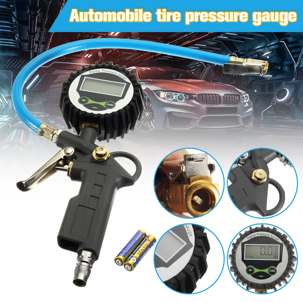 Digital Air Tire Pressure Inflator Gauge Car Truck Vehicle Motorcycle Pistol LCD Dial Meter Tester
Digital Air Tire Pressure Inflator Gauge Car Truck Vehicle Motorcycle Pistol LCD Dial Meter Tester