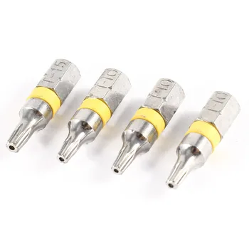Uxcell 4 Pcs 2.5mm Magnetic Tip 6.3mm Hex Shank Torx T10 Screw Driver Bits for Professional in DIY Hand-making
Uxcell 4 Pcs 2.5mm Magnetic Tip 6.3mm Hex Shank Torx T10 Screw Driver Bits for Professional in DIY Hand-making