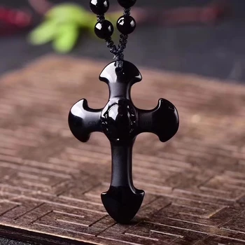 60PCS Natural Black Obsidian Carved Cross Lucky pendant free beads necklace for woman man Hand carved Pendants Jewelry
60PCS Natural Black Obsidian Carved Cross Lucky pendant free beads necklace for woman man Hand carved Pendants Jewelry