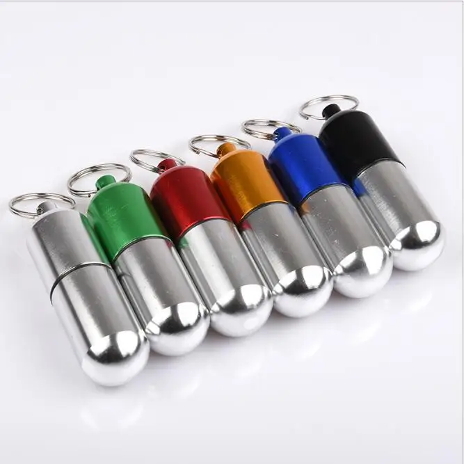 Drug storage box with key chain portable pill box waterproof aluminum storage tank large cartridge
Drug storage box with key chain portable pill box waterproof aluminum storage tank large cartridge