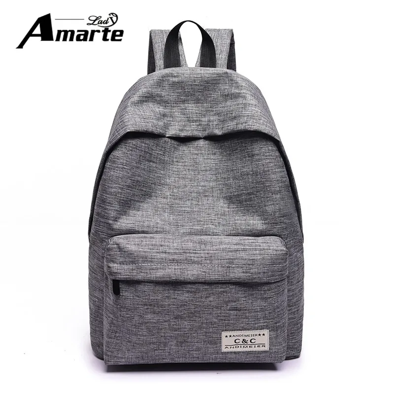 Image 2017 New Fashion Women Canvas Backpacks for Girls School Bags Solid Casual Leisure Women Daypacks Travel Backpacks Rucksacks