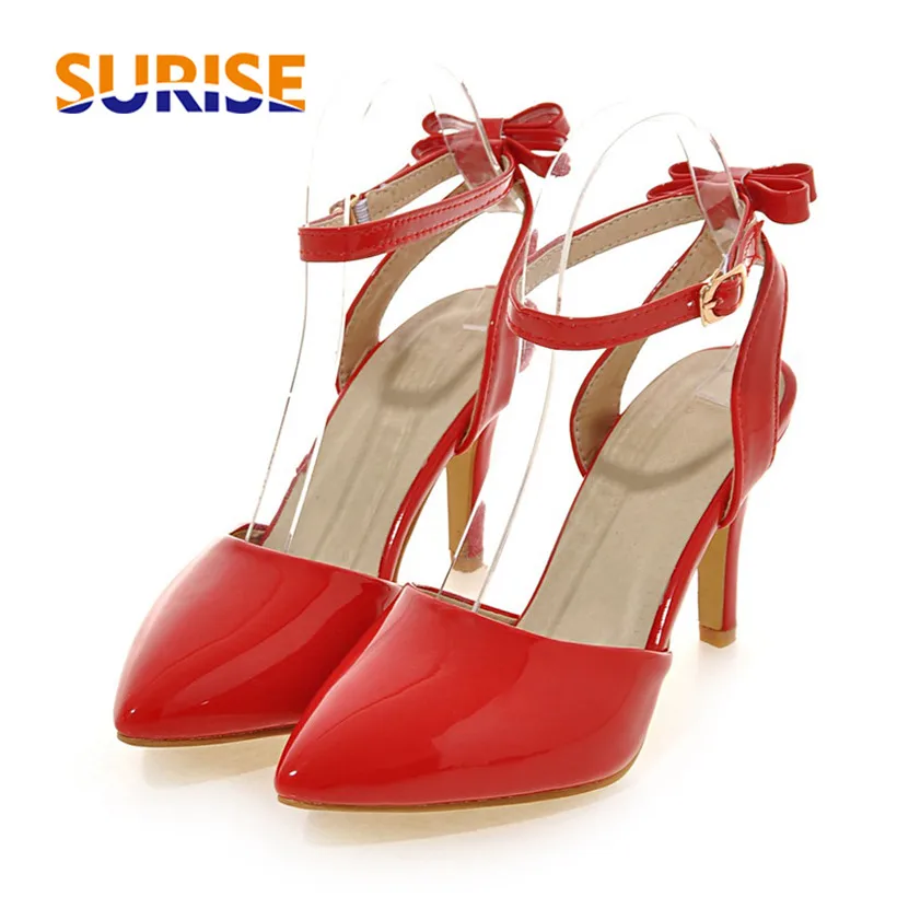 Big Size Bowtie Women Sandals 8cm High Spike Heel Patent Leather Pointed Toe Casual Buckle Strap Lady Summer Stiletto Slingbacks
Big Size Bowtie Women Sandals 8cm High Spike Heel Patent Leather Pointed Toe Casual Buckle Strap Lady Summer Stiletto Slingbacks