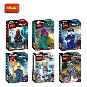 Decool 0223-0228 Building Block Super Heroes Avengers NICK FURY/VAISIOM/ULTIMATE ULTRON/IRON LEGLENAIRE Bricks Figure
Decool 0223-0228 Building Block Super Heroes Avengers NICK FURY/VAISIOM/ULTIMATE ULTRON/IRON LEGLENAIRE Bricks Figure