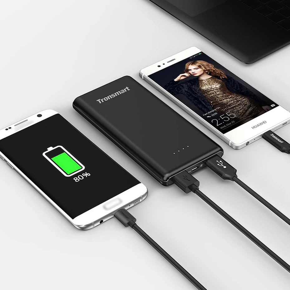 Tronsmart Presto 10000mAh PBT10 Power Bank Quick Charge Powerbank External Portable Phone Battery Charger CE RoHS Black White (9)