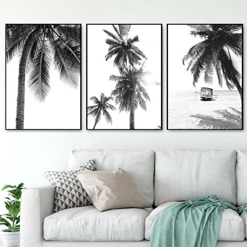 Nordic Tropical Palm Tree Canvas Painting Black White Beach Poster Print Landscape Wall Art Picture For Living Room Home Decor
Nordic Tropical Palm Tree Canvas Painting Black White Beach Poster Print Landscape Wall Art Picture For Living Room Home Decor