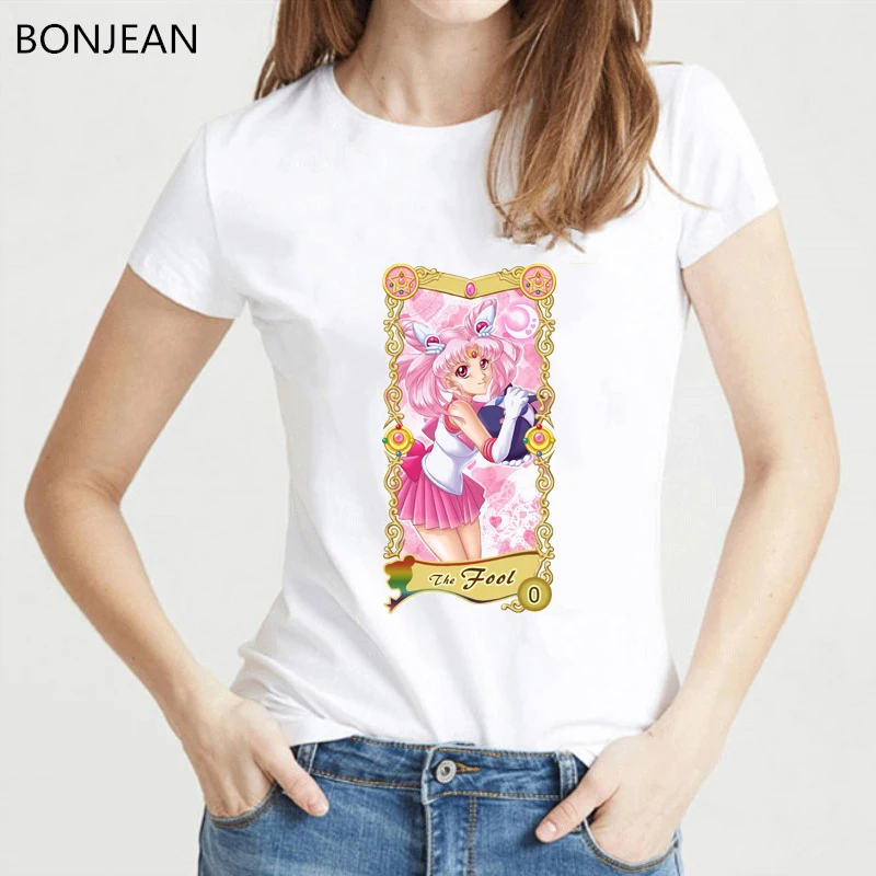 Женская футболка Sailor Moon с рисунком из мультфильма солнце и смерти kawaii harajuku tumblr