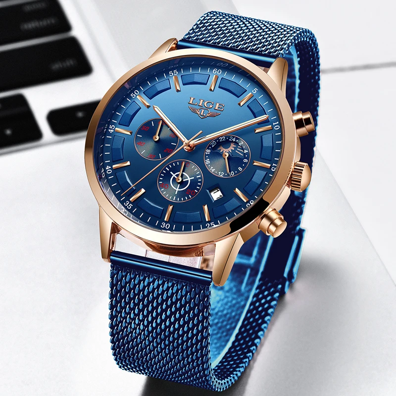 LIGE New Mens Watches Male Fashion Top Brand Luxury Stainless Steel Blue Quartz Watch Men Casual Sport Waterproof Watch Relojes
LIGE New Mens Watches Male Fashion Top Brand Luxury Stainless Steel Blue Quartz Watch Men Casual Sport Waterproof Watch Relojes